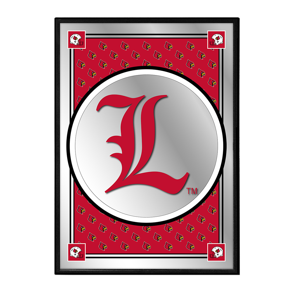 Louisville Cardinals: Team Spirit, L - Framed Mirrored Wall Sign  