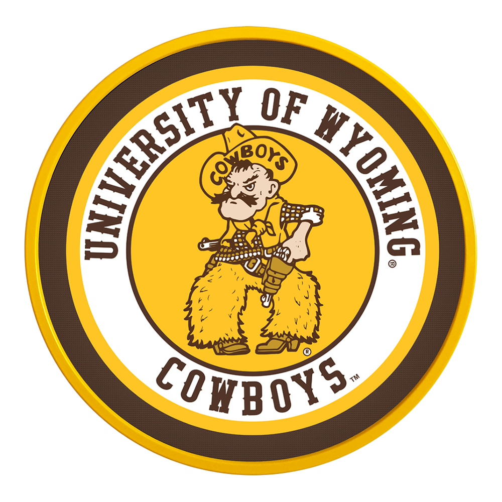 Wyoming Cowboys Pistol Pete - Modern Disc Wall Sign