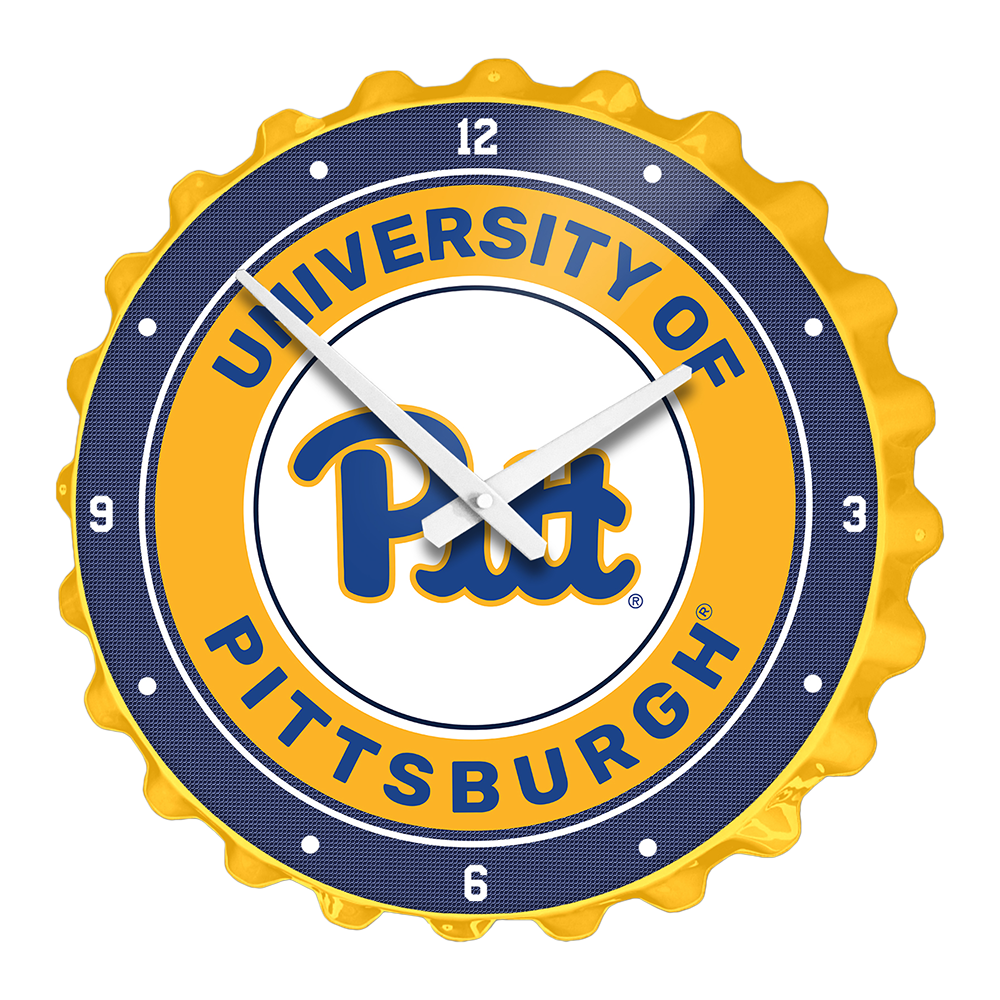 Pitt Panthers Bottle Cap Wall Clock