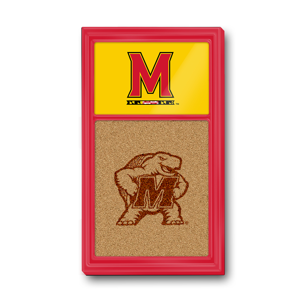 Maryland Terrapins Dual Logo - Cork Note Board