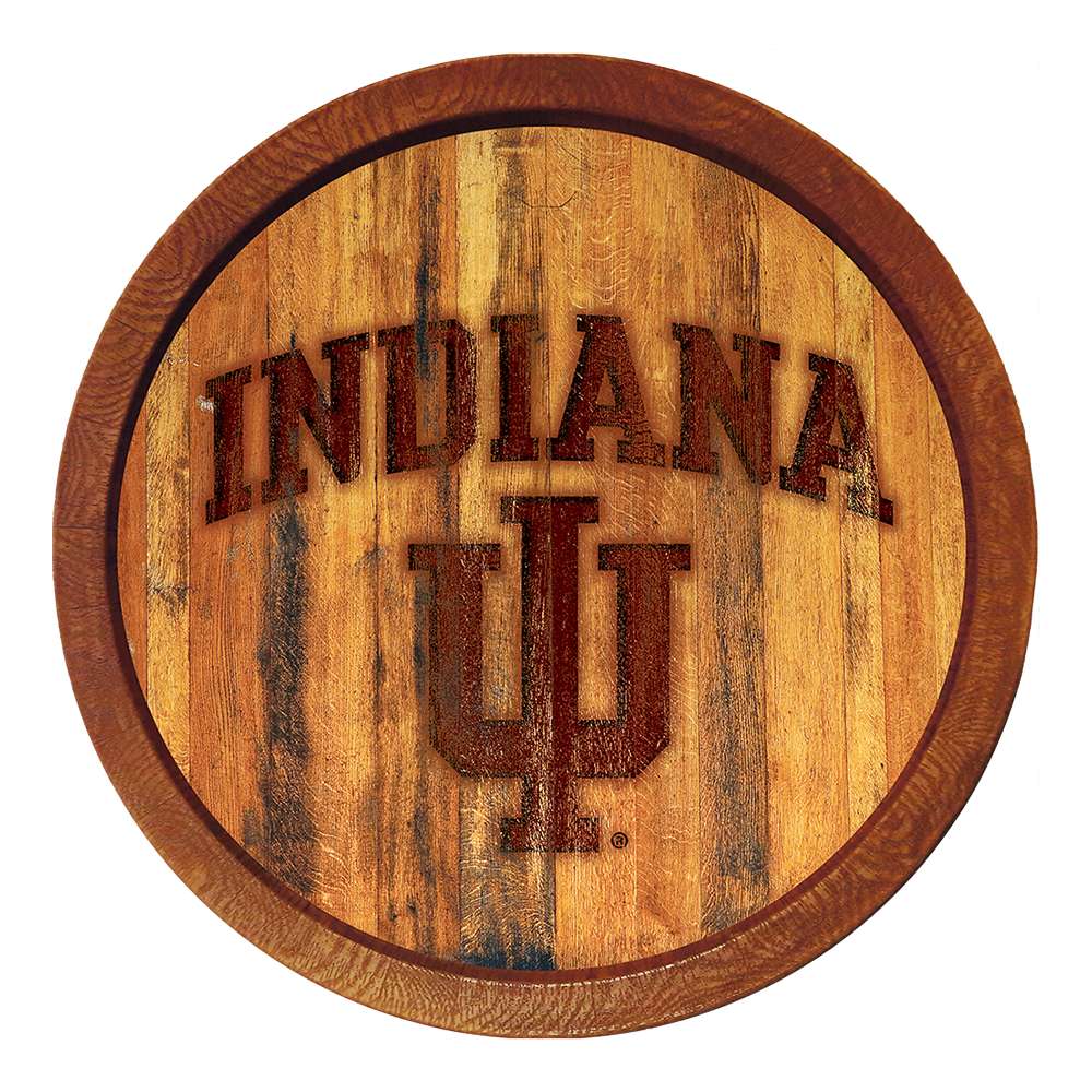 Indiana Hoosiers Branded "Faux" Barrel Top Sign  