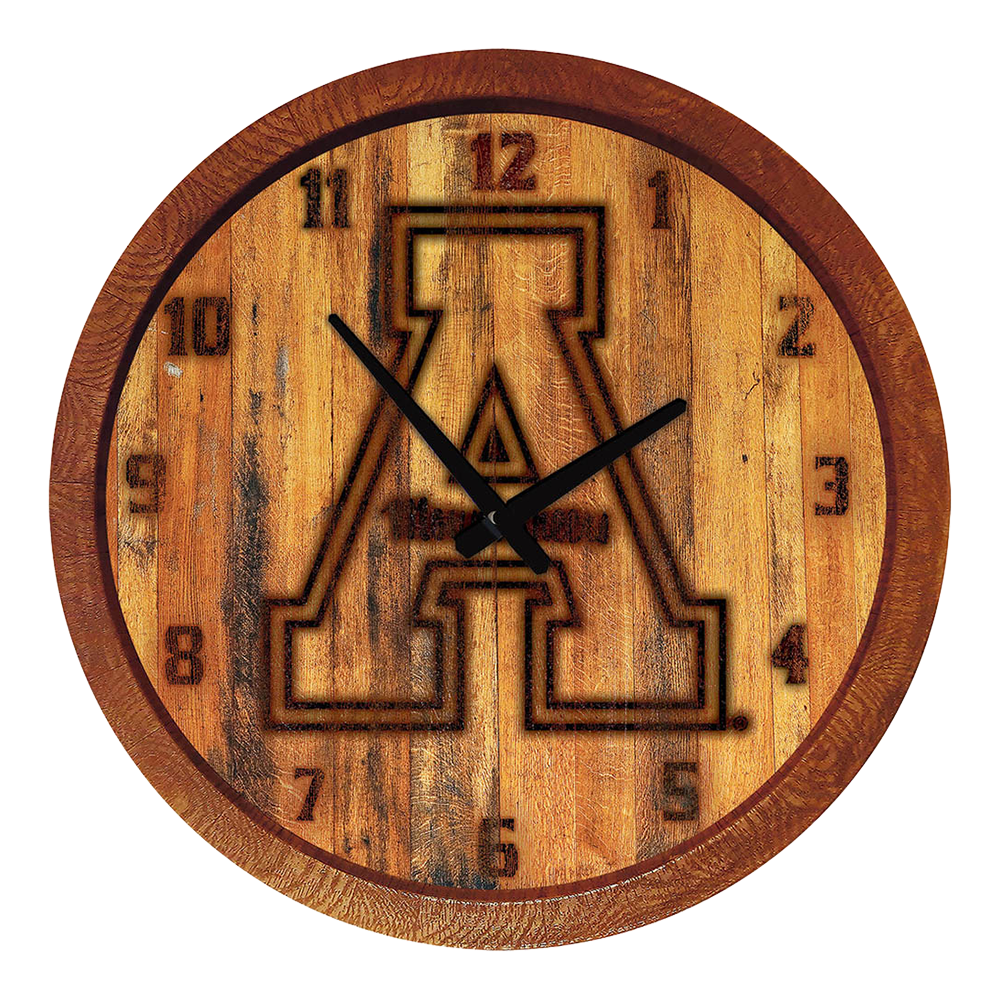 Appalachian State Mountaineers Branded "Faux" Barrel Top Wall Clock  