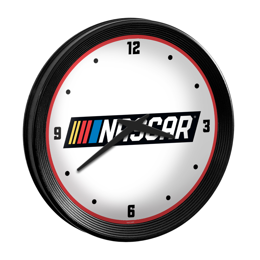 NASCAR: Ribbed Frame Wall Clock