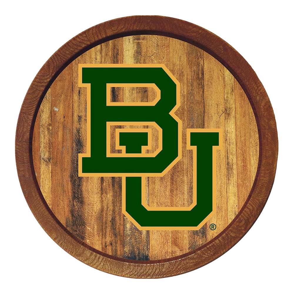 Baylor Bears: "Faux" Barrel Top Sign  