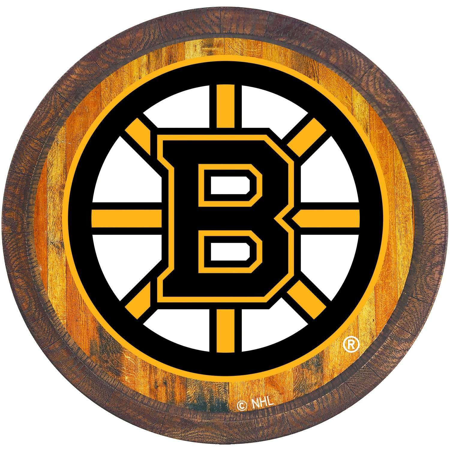 Boston Bruins: "Faux" Barrel Top Sign  