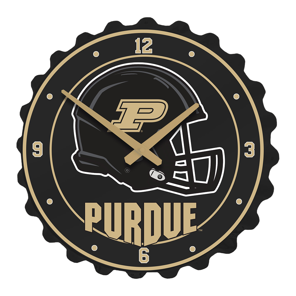 Purdue Boilermakers Helmet - Bottle Cap Wall Clock