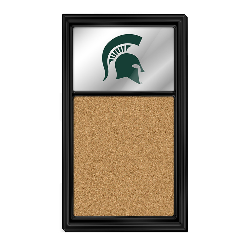 Michigan State Spartans: Helmet - Mirrored Cork Note Board