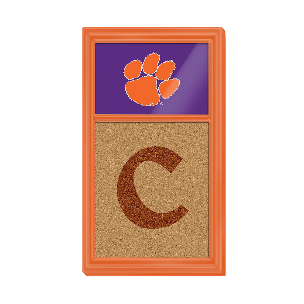 Clemson Tigers: Dual Logo - Cork Note Board