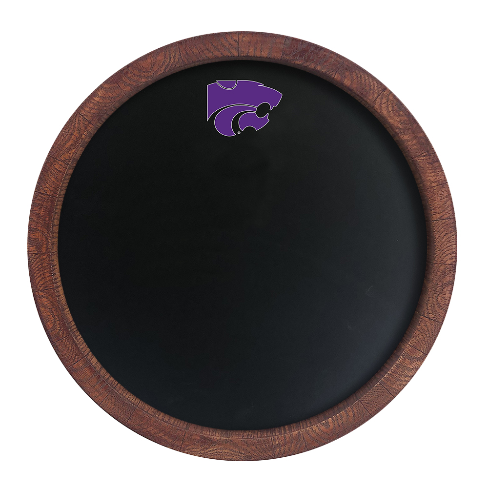 Kansas State Wildcats Chalkboard "Faux" Barrel Top Sign  