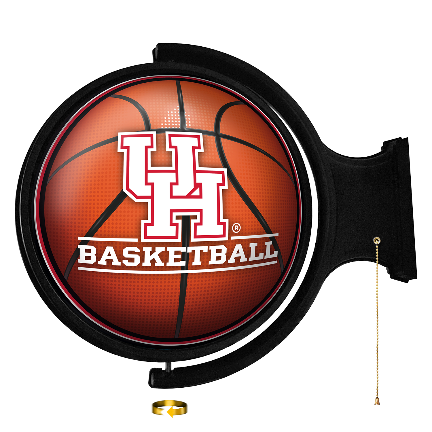 Houston Cougars Basketball - Original Round Rotating Lighted Wall Sign