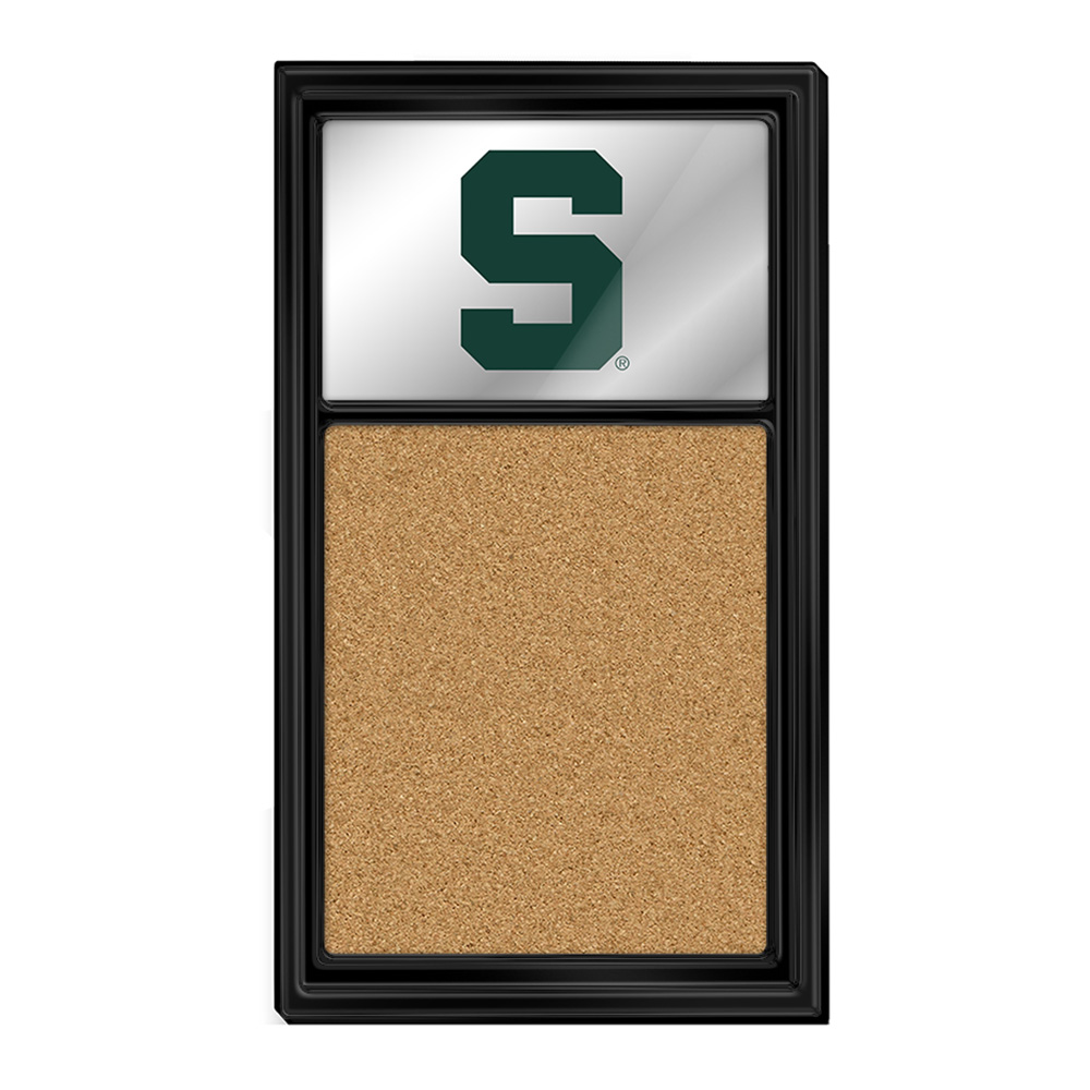 Michigan State Spartans: Mirrored Cork Note Board