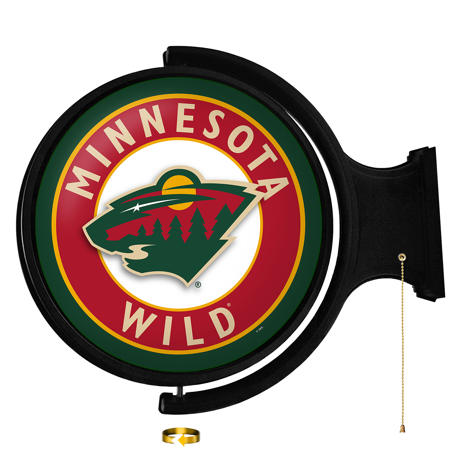 Minnesota Wild: Original Round Rotating Lighted Wall Sign
