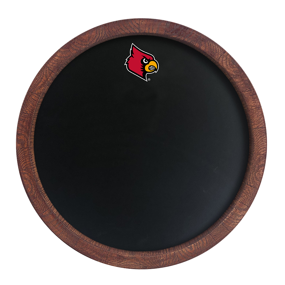 Louisville Cardinals: Chalkboard "Faux" Barrel Top Sign  