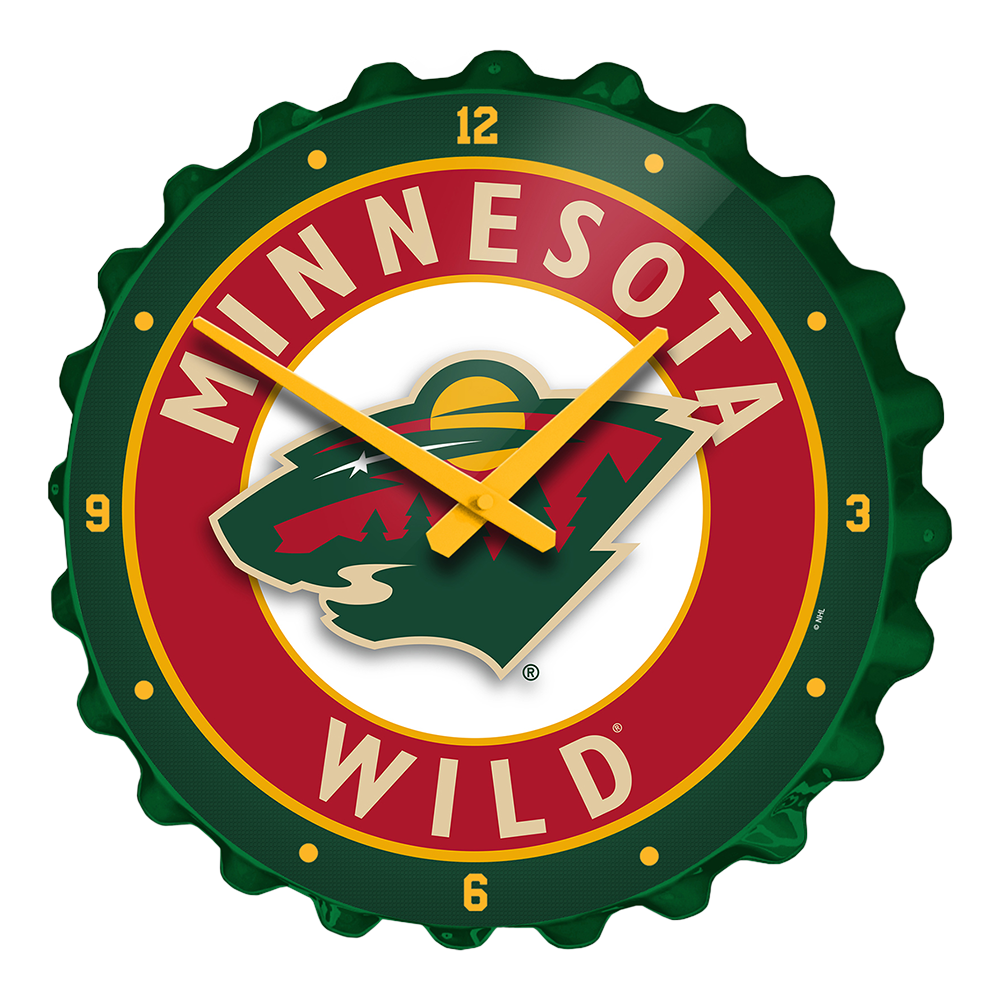 Minnesota Wild: Bottle Cap Wall Clock