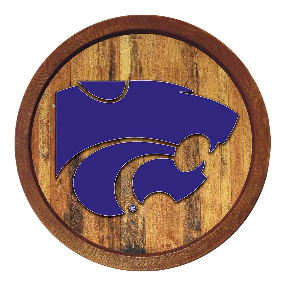 Kansas State Wildcats "Faux" Barrel Top Sign  