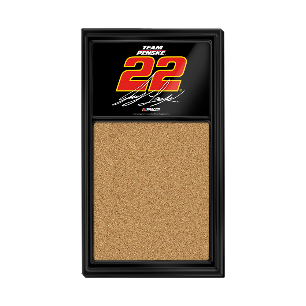 Joey Logano: Cork Note Board