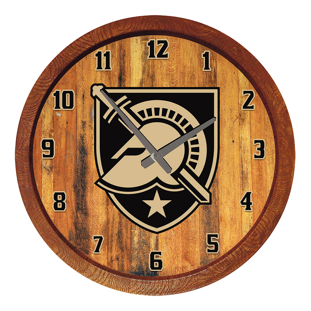 Army Black Knights Athena's Helmet - "Faux" Barrel Top Wall Clock  