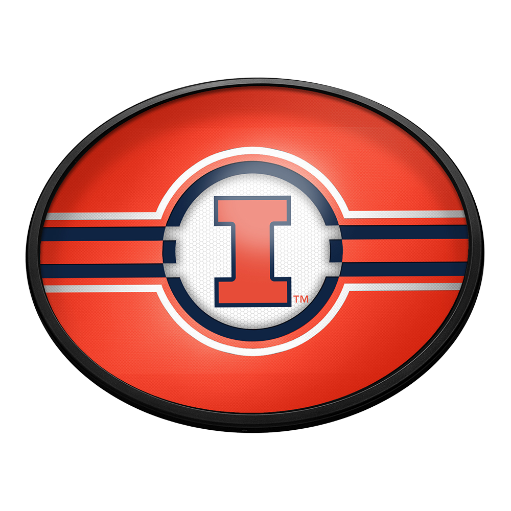 Illinois Fighting Illini Oval Slimline Lighted Wall Sign