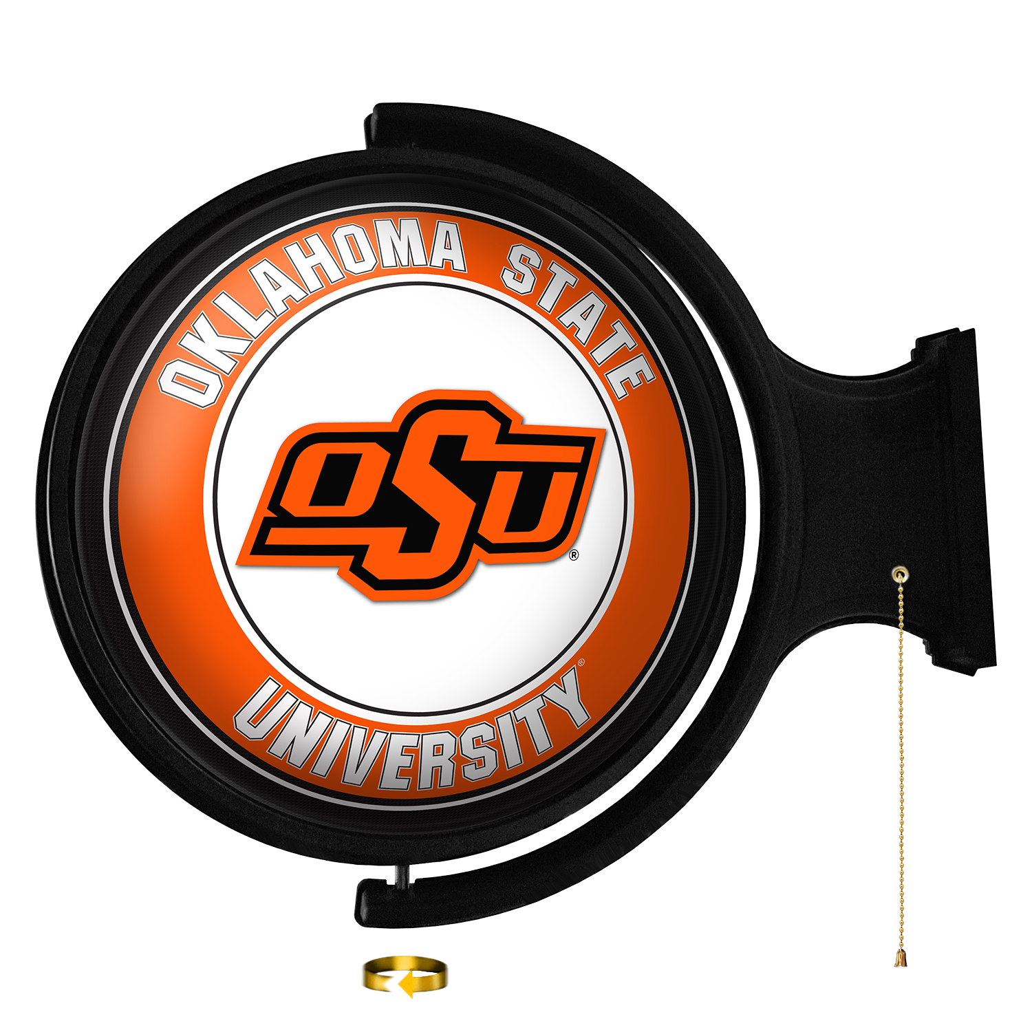 Oklahoma State Cowboys: Original Round Rotating Lighted Wall Sign