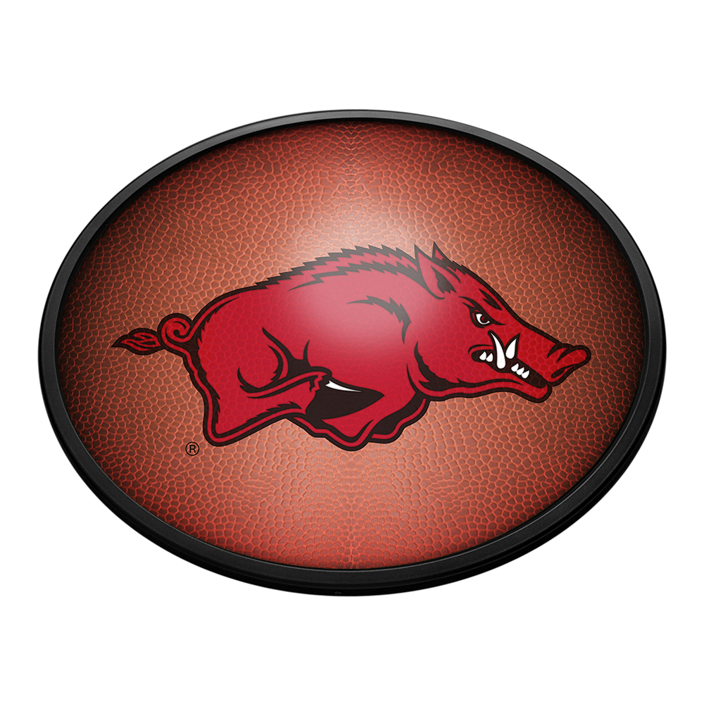 Arkansas Razorbacks: Pigskin - Oval Slimline Lighted Wall Sign