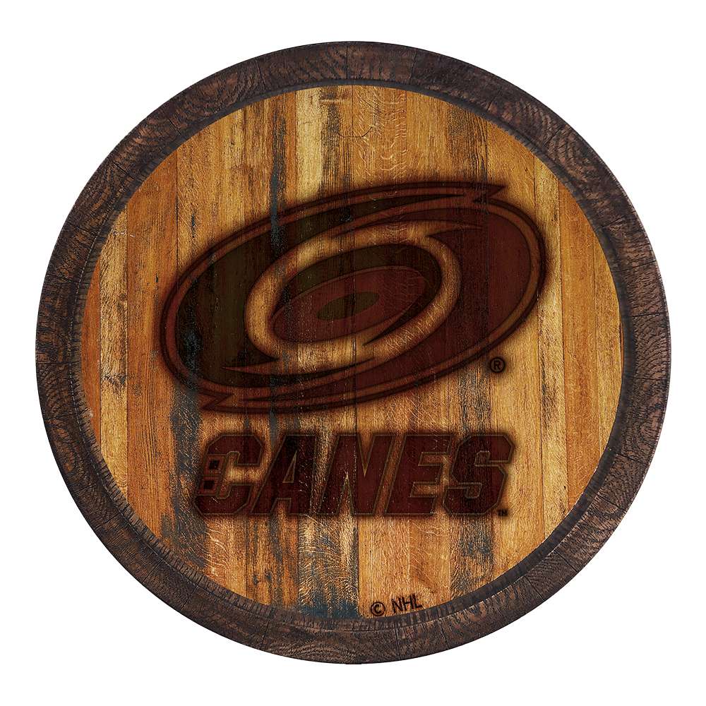Carolina Hurricanes: Branded "Faux" Barrel Top Sign  