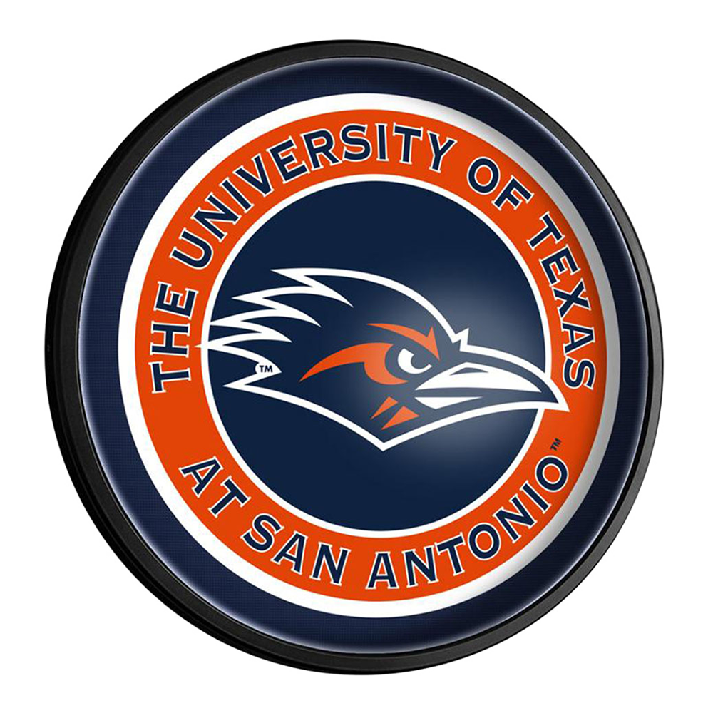 UTSA Roadrunners: Rowdy - Round Slimline Lighted Wall Sign