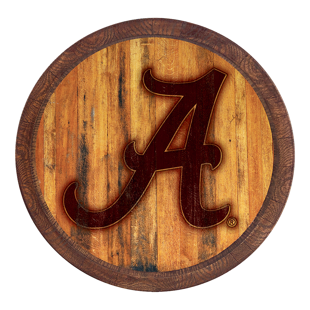 Alabama Crimson Tide: Branded "Faux" Barrel Top Sign  