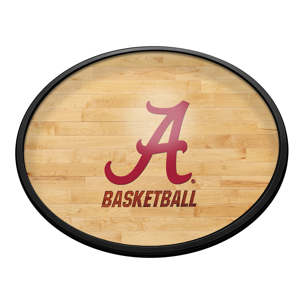 Alabama Crimson Tide: Hardwood - Oval Slimline Lighted Wall Sign