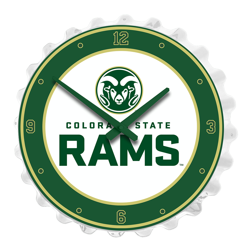 Colorado State Rams Bottle Cap Wall Clock