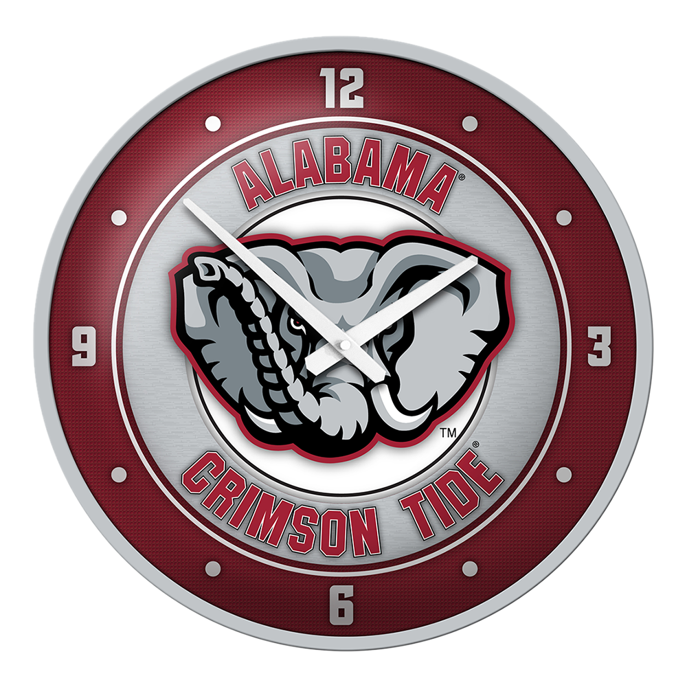 Alabama Crimson Tide: Al Logo - Modern Disc Wall Clock