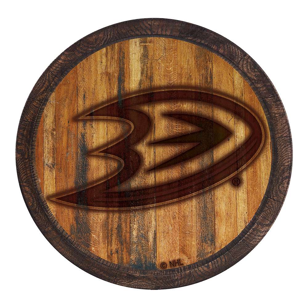 Anaheim Ducks Branded "Faux" Barrel Top Sign  