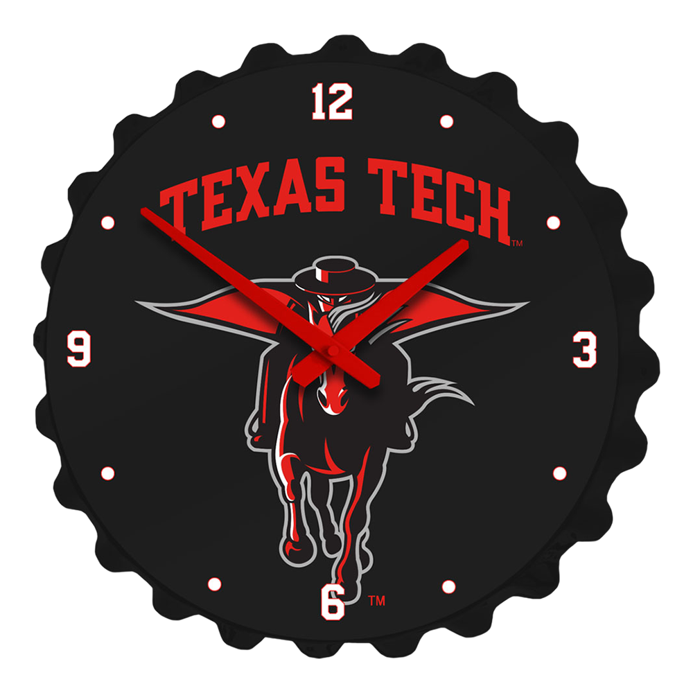 Texas Tech Red Raiders Masked Rider - Bottle Cap Wall Clock