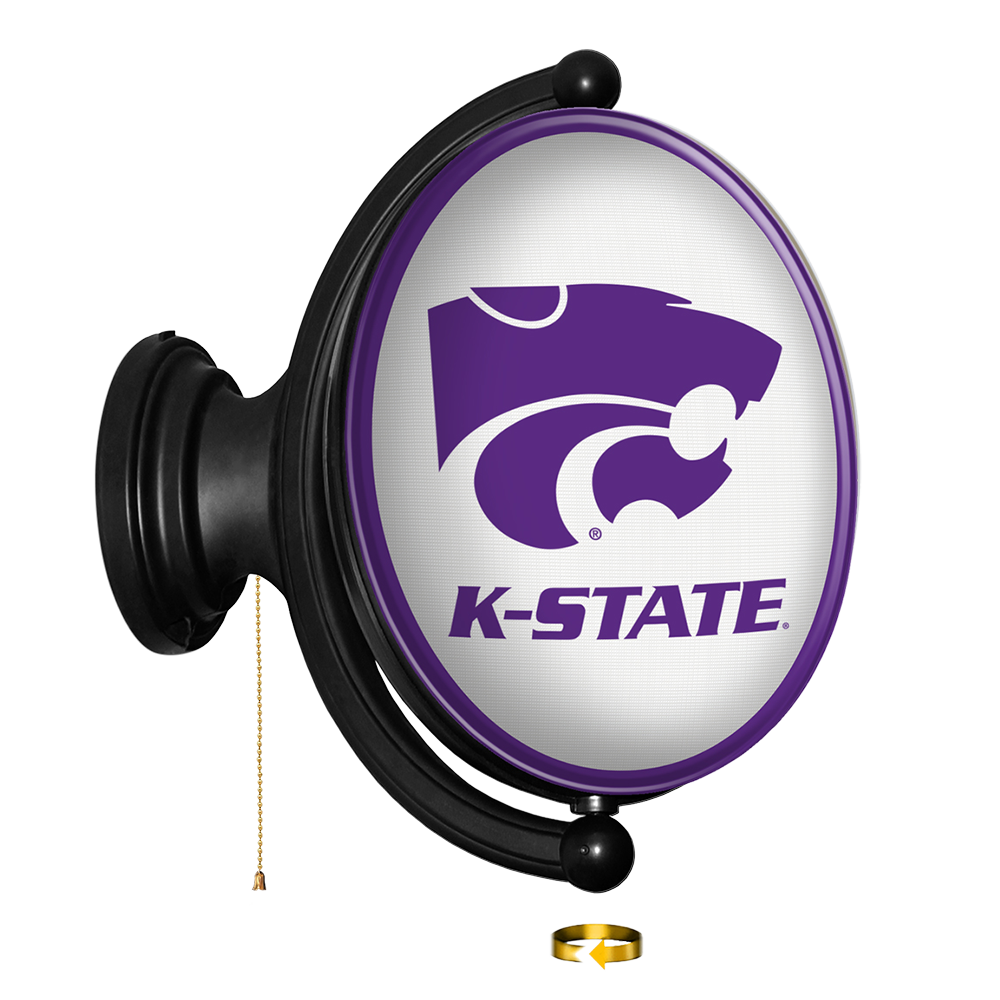 Kansas State Wildcats Original Oval Rotating Lighted Wall Sign