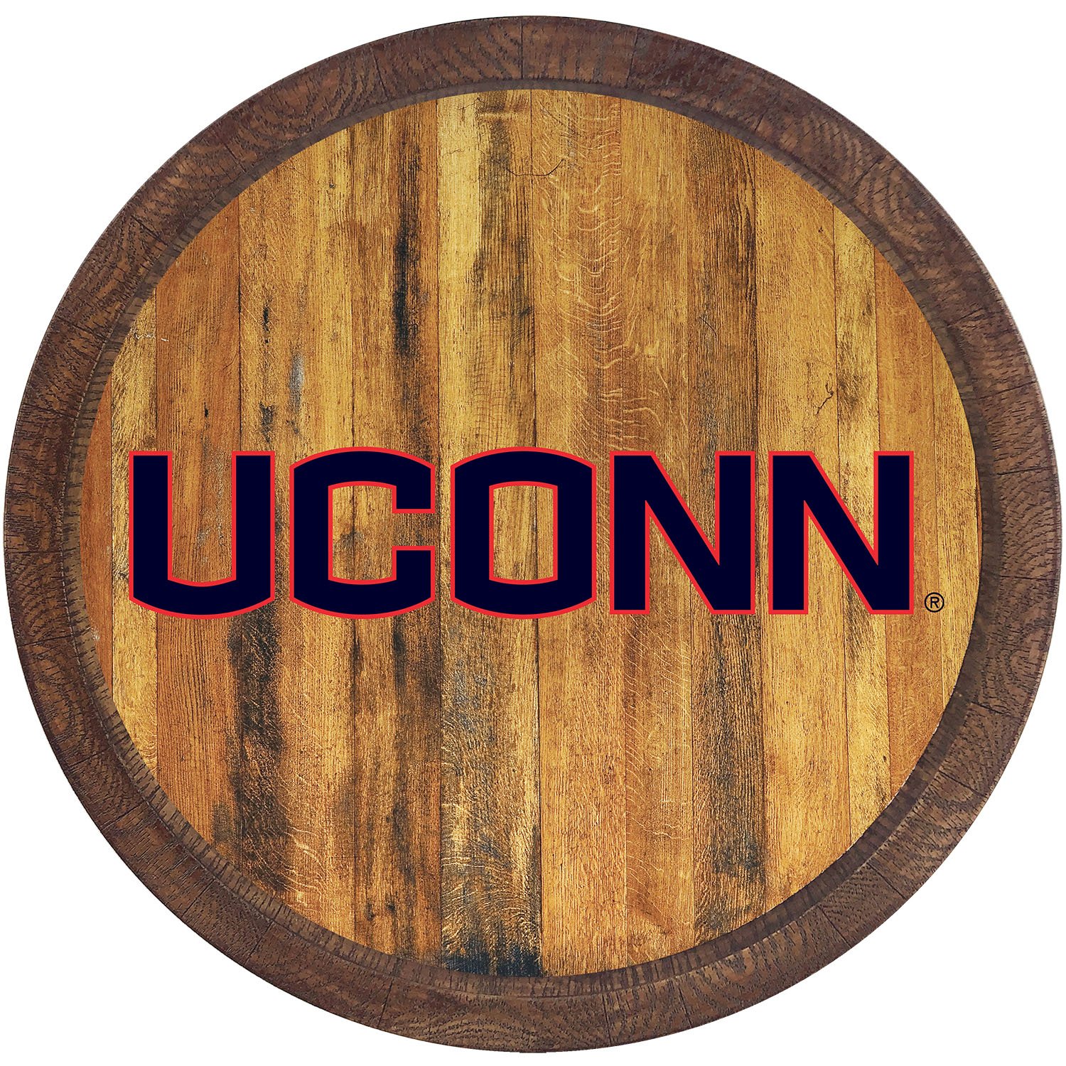 UConn Huskies "Faux" Barrel Top Sign  