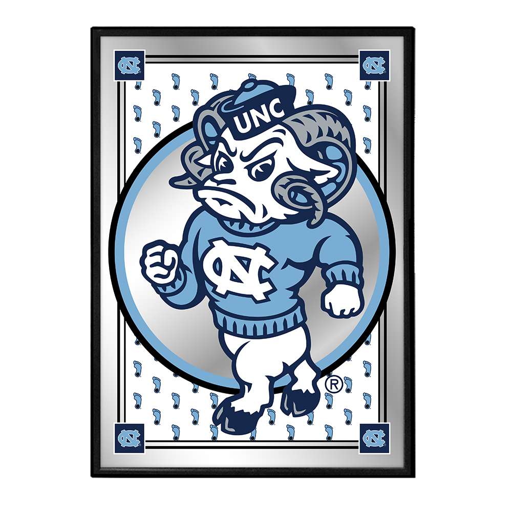 North Carolina Tar Heels: Team Spirit, Mascot - Framed Mirrored Wall Sign  