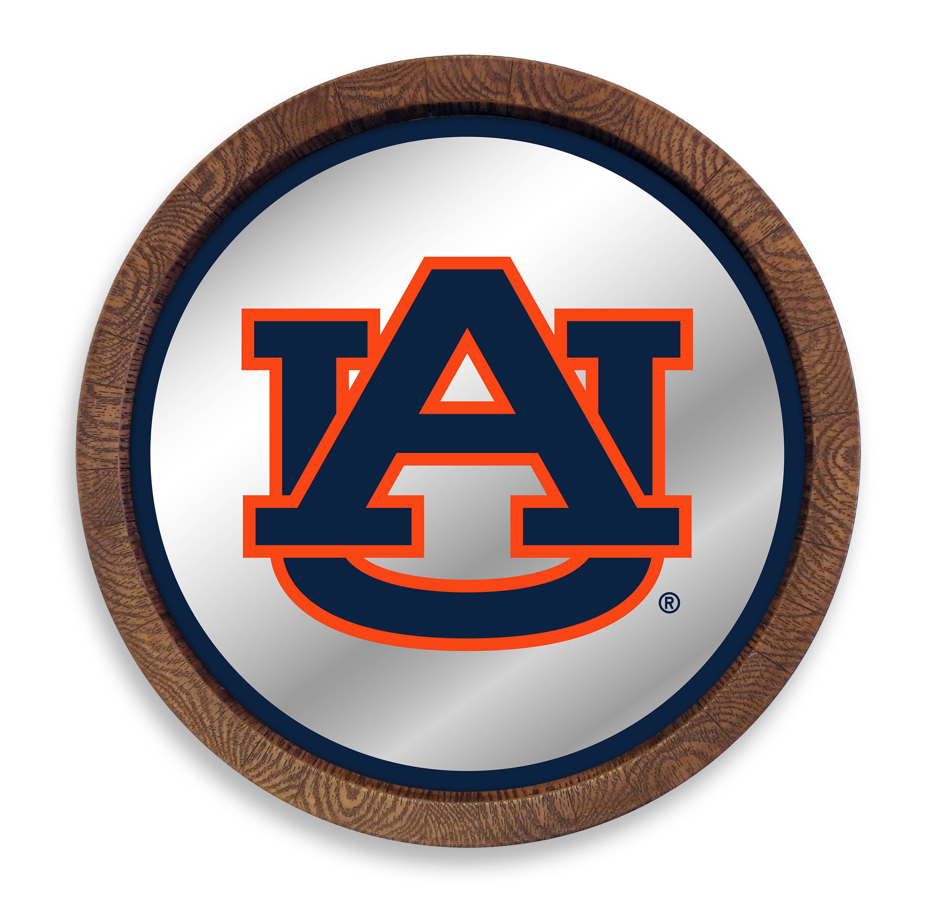 Auburn Tigers: "Faux" Barrel Top Mirrored Wall Sign  