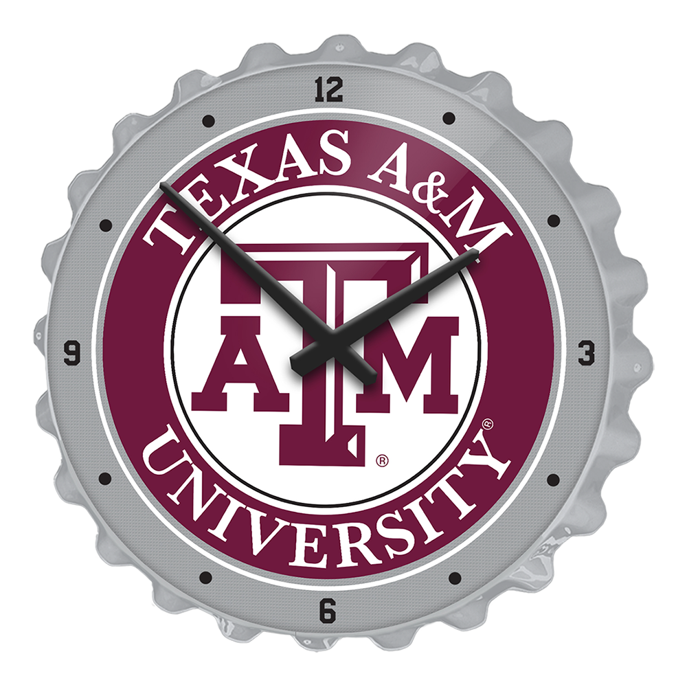 Texas A&M Aggies: Bottle Cap Wall Clock