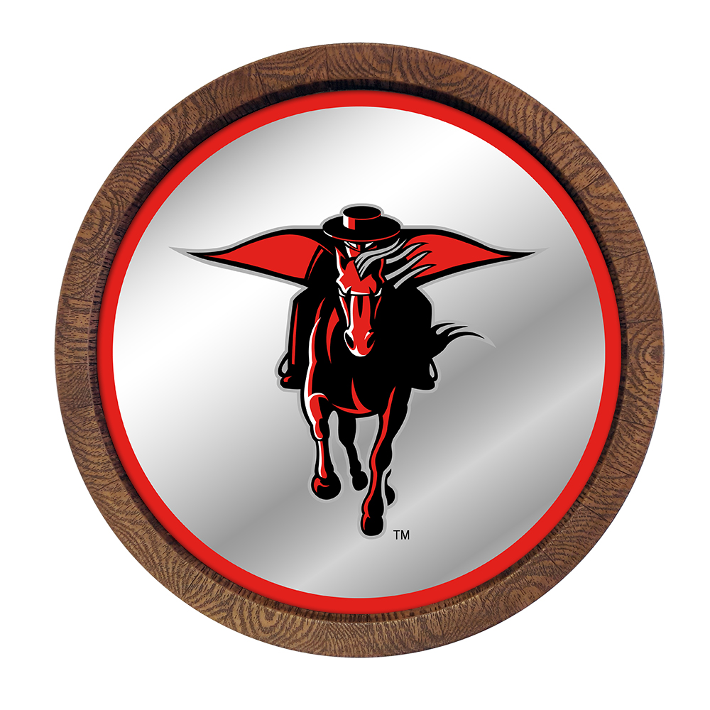 Texas Tech Red Raiders Mascot - Mirrored Barrel Top Mirrored Wall Sign