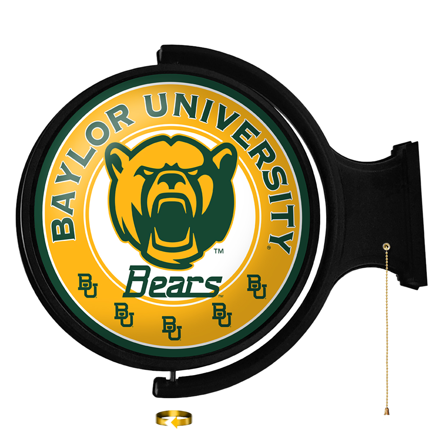 Baylor Bears: Bear Logo - Original Round Rotating Lighted Wall Sign