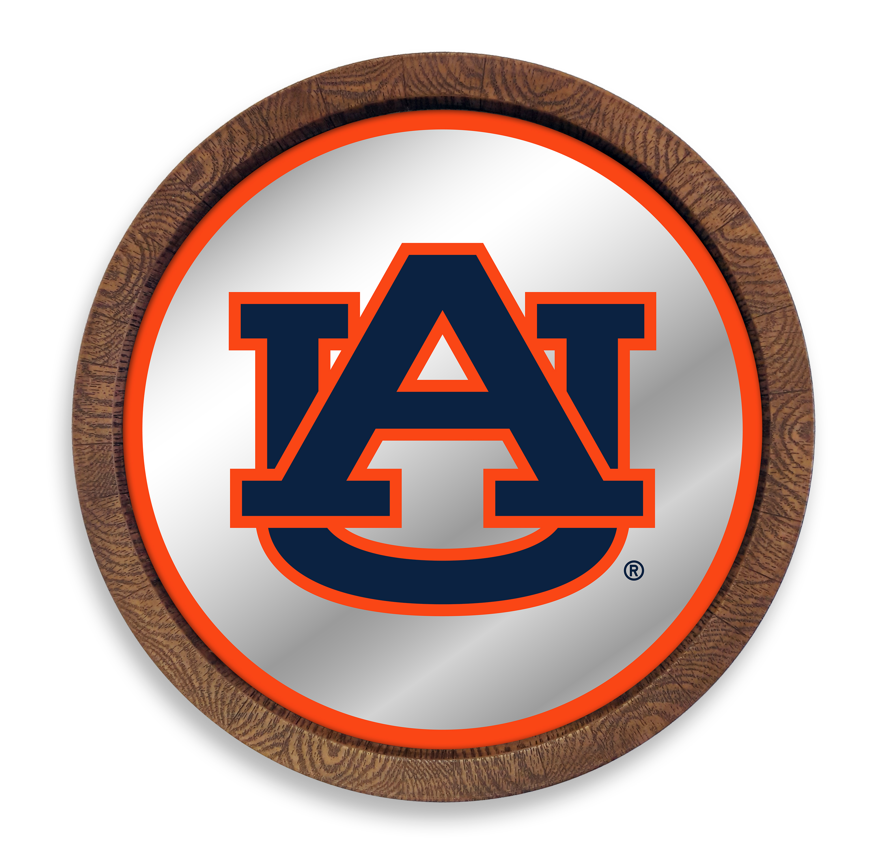 Auburn Tigers: "Faux" Barrel Top Mirrored Wall Sign  