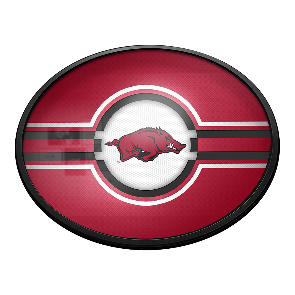 Arkansas Razorbacks: Oval Slimline Lighted Wall Sign