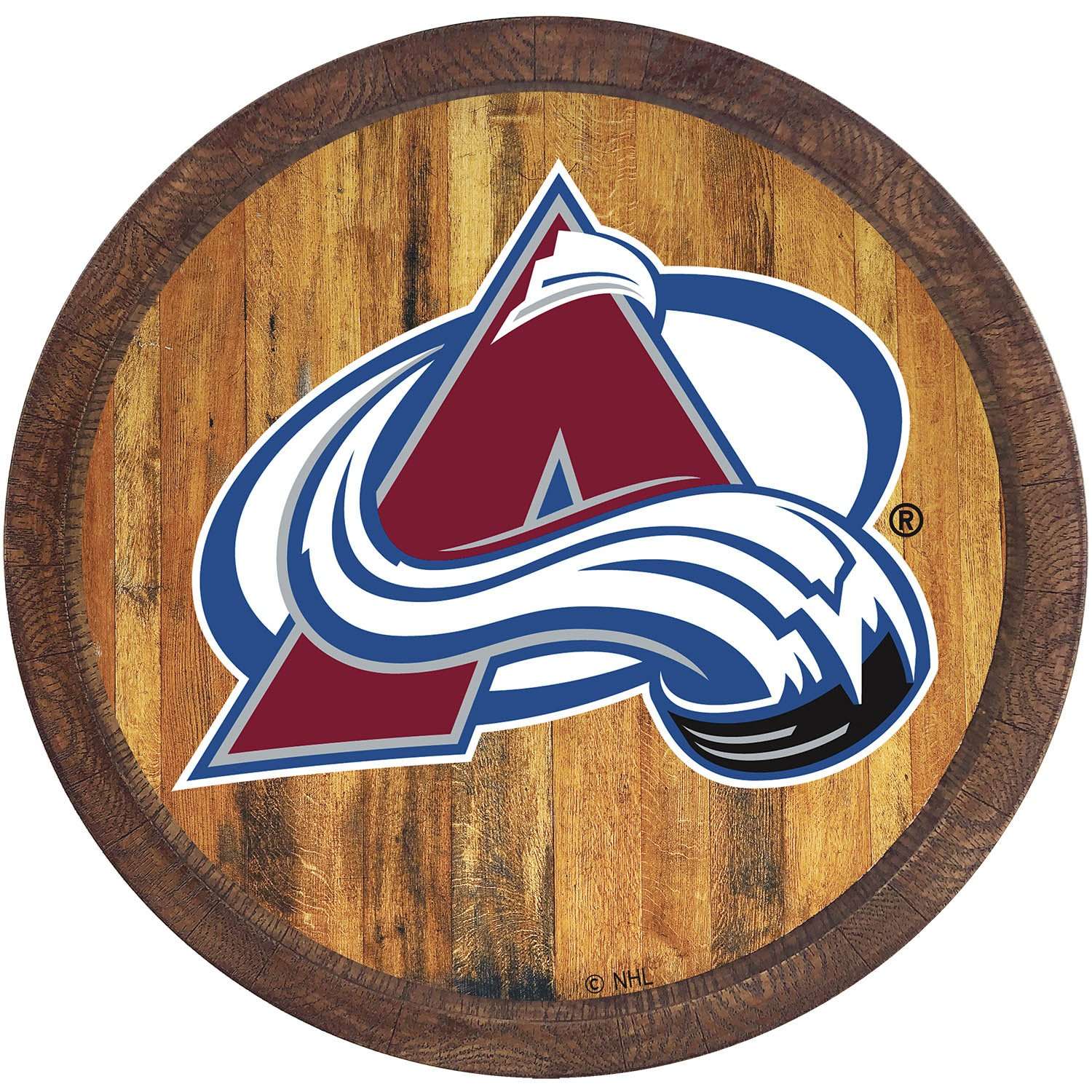 Colorado Avalanche "Faux" Barrel Top Sign  