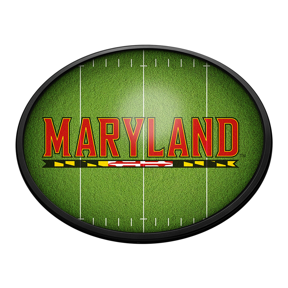 Maryland Terrapins On the 50 - Oval Slimline Lighted Wall Sign