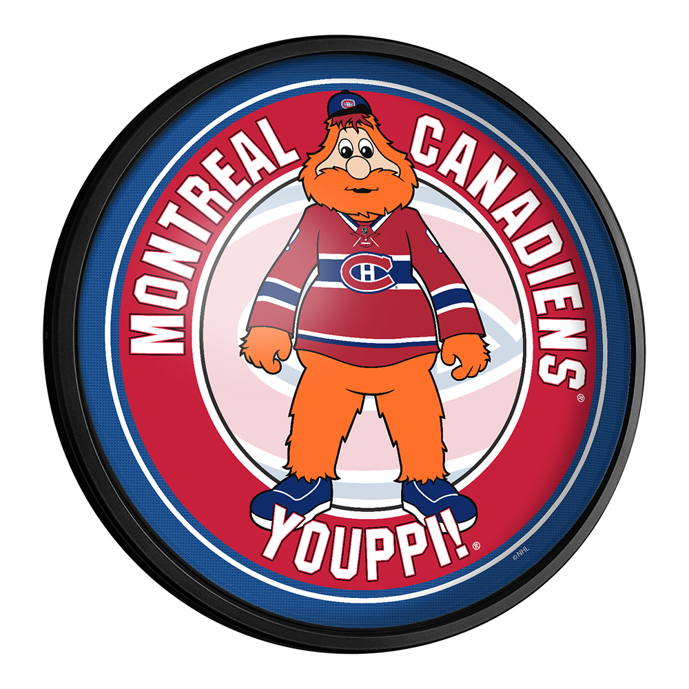 Montreal Canadiens: Youppi! - Round Slimline Lighted Wall Sign