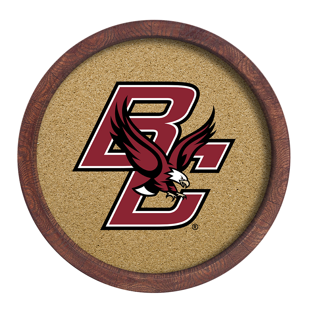 Boston College Eagles: "Faux" Barrel Framed Cork Board  