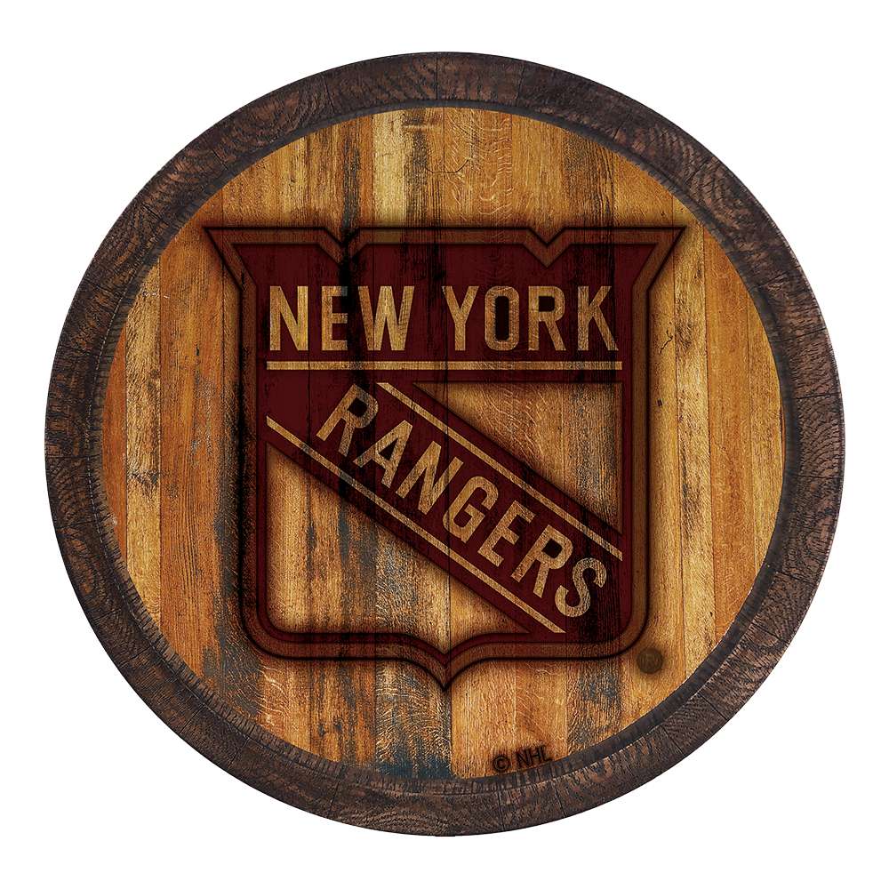 New York Rangers Branded "Faux" Barrel Top Sign  