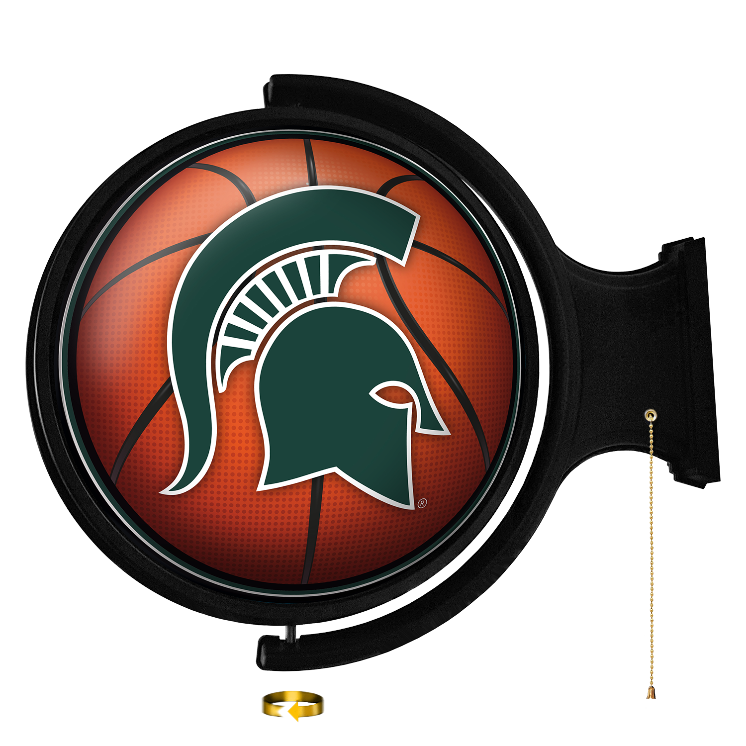 Michigan State Spartans: Basketball - Original Round Rotating Lighted Wall Sign