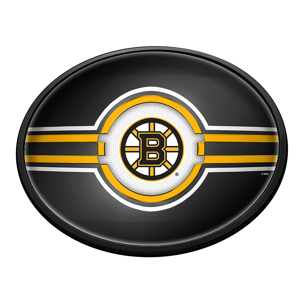 Boston Bruins: Oval Slimline Lighted Wall Sign