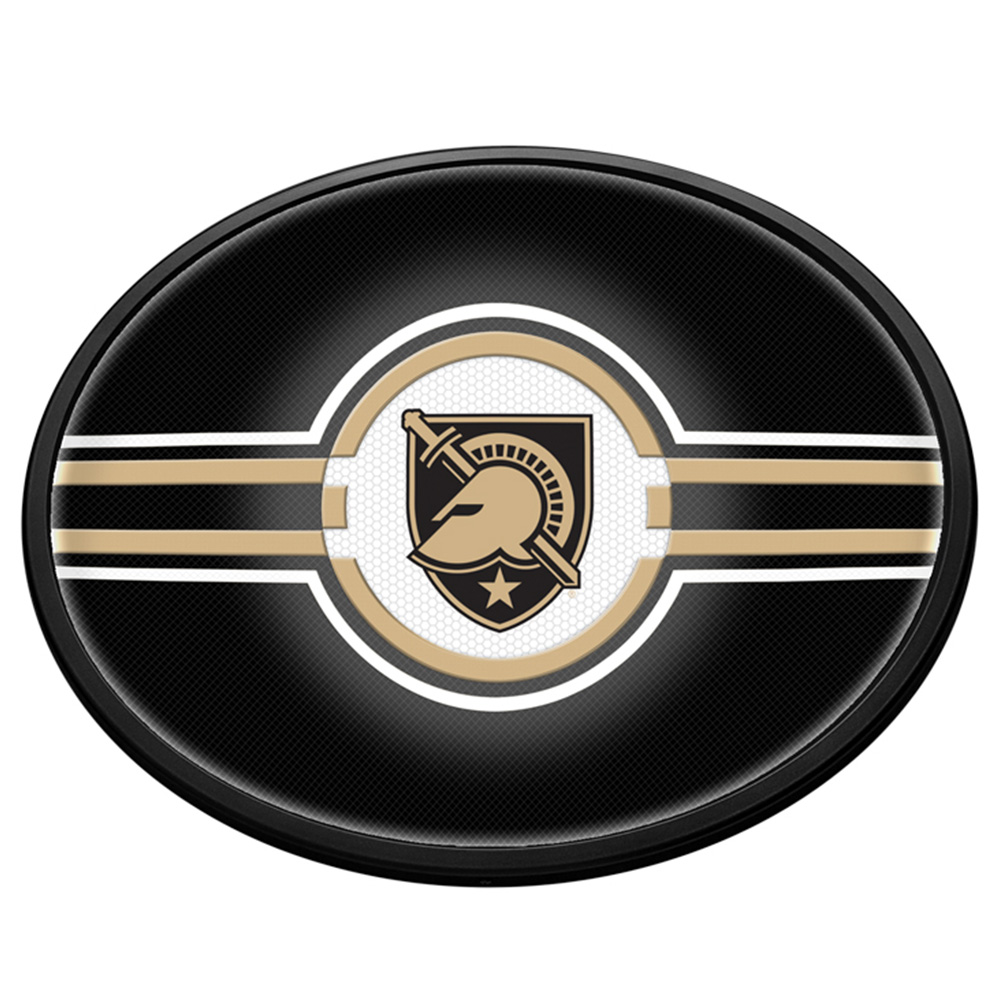 Army Black Knights Athena's Helmet - Oval Slimline Lighted Wall Sign