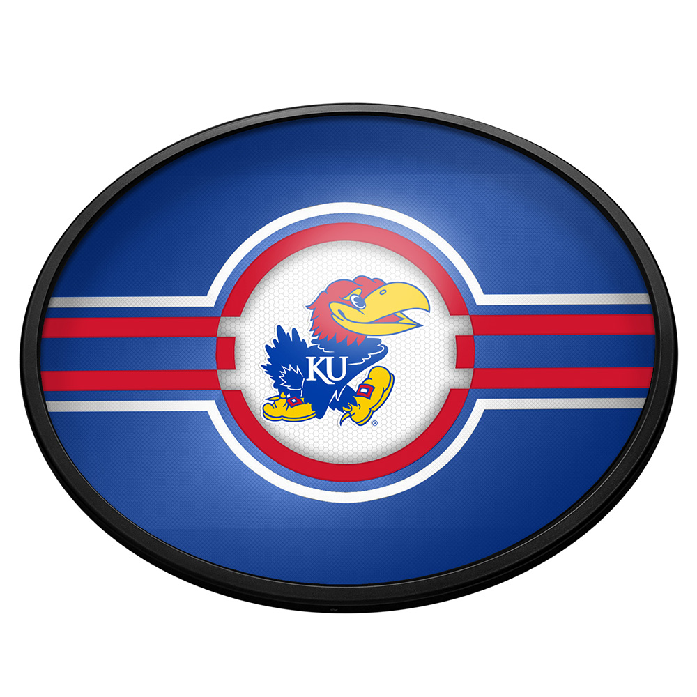 Kansas Jayhawks: Oval Slimline Lighted Wall Sign